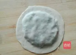 Illustration of how to make dumpling skin and leek meatloaf 8