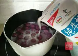 Milk-flavored purple sweet potato glutinous rice balls recipe 8