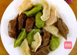 Illustration of how to make colorful dumplings 15