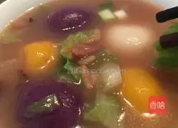 Illustration of how to make three-color glutinous rice balls 9