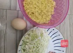 Illustration of how to make cabbage fried rice 1