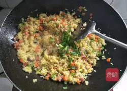 Golden Mixed Vegetable Fried Rice Recipe Illustration 11