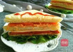 Illustration of how to make ham and cheese sandwich 10