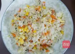 Illustration of how to make egg fried rice 2
