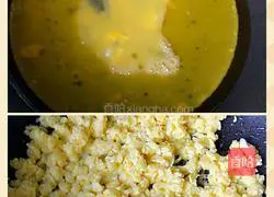 Illustration of how to make leek and egg pie 2