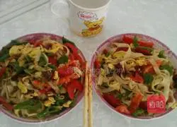 Double pepper and egg fried noodles recipe 13
