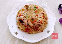 Illustration of how to make squid fried rice 7