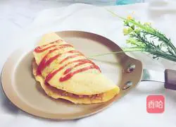 Illustration of how to make Japanese omelette rice 12