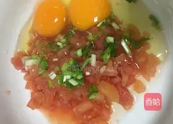 Illustration of how to make tomato egg pancake 3