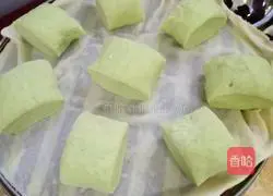Illustration of how to make green steamed buns 4