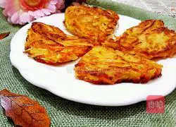 Illustration of how to make carrot and potato shredded cake 8