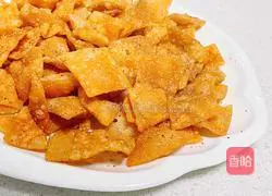 Illustration of how to make dumpling skin crispy rice 8