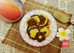 Illustration of how to make two-color plum blossom cakes 11