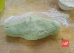 Illustration of how to make green juice steamed buns 3