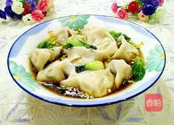 Illustration of how to make celery and fresh meat dumplings 20