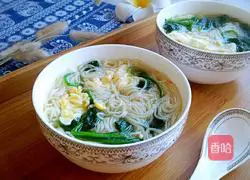 Illustration of how to make spinach soup noodles 11
