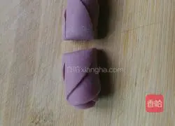 Illustration of how to make rose purple sweet potato buns 9