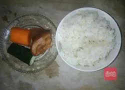 Illustration of how to make Sanding Fried Rice 1