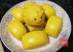 Illustration of how to make sugar-free pumpkin steamed buns for baby food supplement 5