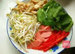 Illustration of how to make Shaobing with vegetables 7