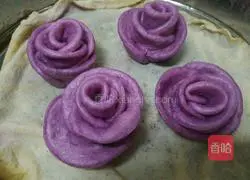 Illustration of how to make purple sweet potato and rose steamed buns 17