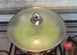 Illustration of making edamame egg pancake 4