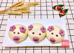Illustration of how to make piggy steamed buns 11