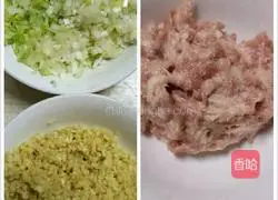 Illustration of how to make pork and kohlrabi buns 1