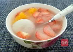 Illustration of how to make glutinous rice balls with fresh fruits 8