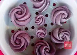 Purple Rose Steamed Bun Recipe 6