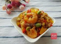Illustration of how to make shrimp and pepper fried rice 8