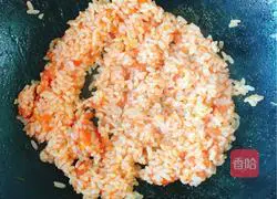 Illustration of how to make sunset fried rice 11