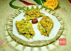 Illustration of how to make bean dregs and chive tortillas 8