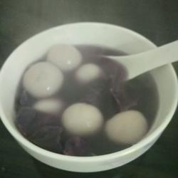 Purple sweet potato dumplings