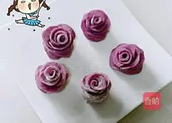 Illustration of how to make purple sweet potato buns with roses 9