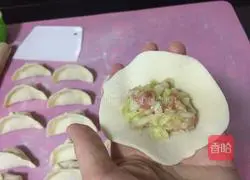 Illustration of how to make cabbage and pork dumplings 8