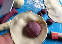 Purple Sweet Potato Illustration of how to make flowering steamed buns 10