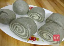 Illustration of how to make milk-flavored two-color steamed buns with knife 6