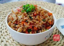 Illustration of how to make soy sauce fried rice for lazy people 8