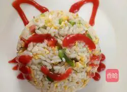 Illustration of how to make cat fried rice 12