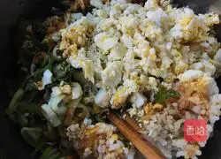 Salted duck egg fried rice recipe 3