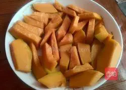 Illustration of how to make steamed pumpkin cake 1