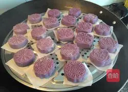Recipe for Purple Sweet Potato Cake with Sesame and Red Bean Filling 15