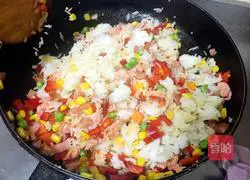 Garlic Chicken Curry Fried Rice Recipe Illustration 9