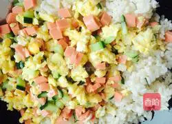 Illustration of how to make egg fried rice 6