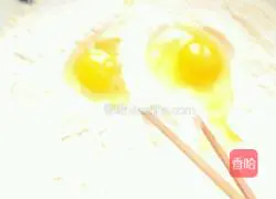 Illustration of how to make green onion egg pancake 2