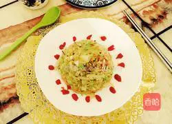 Illustration of how to make cabbage fried rice 9