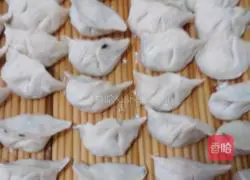 Illustration of making dumplings with vegetarian filling 11 