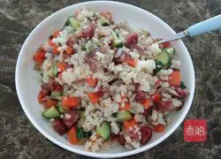 Illustration of how to make sausage fried rice 6