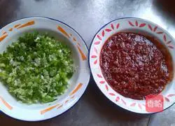 Sauce Illustration of how to make chive pancake 3